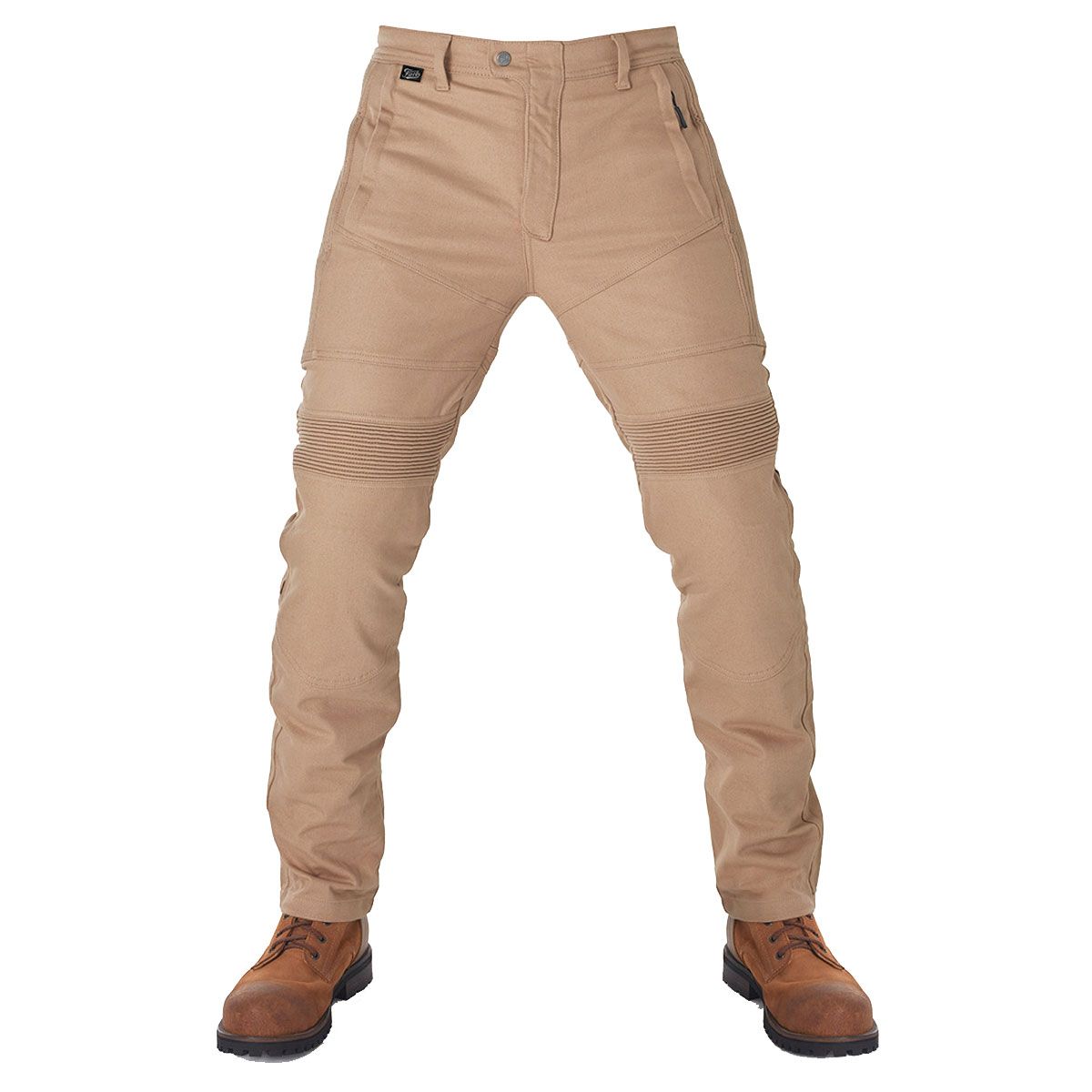 MILA CARGO BEIGE - Motorcycle Jeans for Women with Chino Style