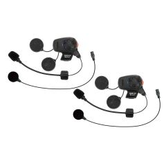 Sena SMH5 Bluetooth Headset & Intercom For Scooter / Motorcycle Universal Microphone Kit - Dual Pack