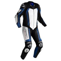RST Pro Series Evo Airbag CE One Piece Leather Suit Black / White / Blue