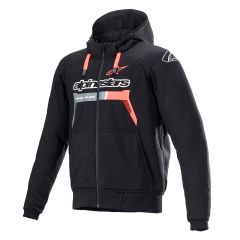 Alpinestars Chrome Ignition Protective Hoodie Black / Fluo Red