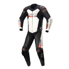 Alpinestars GP Force Chaser One Piece Leather Suit Black / White / Fluo Red