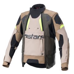 Alpinestars Halo Drystar Touring Textile Jacket Dark Khaki / Sand / Fluo Yellow