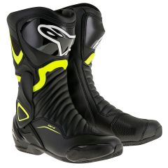 Alpinestars S-MX 6 V2 Boots Black / Fluo Yellow