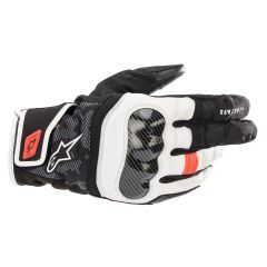 Alpinestars SMX Z Drystar All Weather Textile Gloves Black / White / Fluo Red
