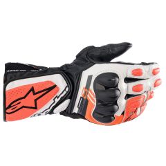 Alpinestars SP8 V3 Air Leather Gloves Black / White / Bright Red