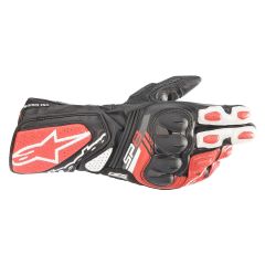 Alpinestars SP8 V3 Leather Gloves Black / White / Bright Red