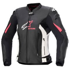 Alpinestars 2024 Stella GP Plus V4 Ladies Leather Jacket Black / White / Diva Pink