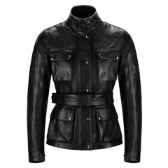 Belstaff Classic Tourist Trophy Ladies Leather Jacket Black