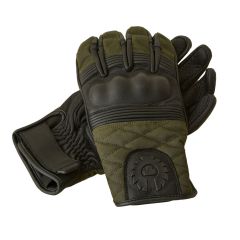 Belstaff Hampstead Leather Gloves Black / Forest Green