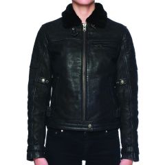 Black Arrow Night Hawk Ladies Leather Jacket Black