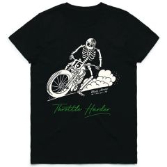 Black Arrow Throttle Harder Ladies T-Shirt Black
