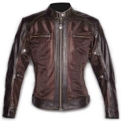 By City Sahara Venty 2 Mesh Leather Jacket Brown