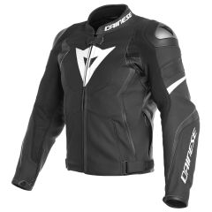 Dainese Avro 4 All Weather Leather Jacket Matt Black / Matt Black / White