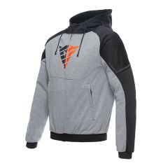 Dainese Daemon X Protective Hoodie Grey / Black / Fluo Red