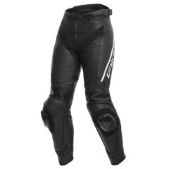 Dainese Delta 3 Ladies Leather Trousers Black / Black / White