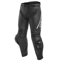 Dainese Delta 3 S/T Leather Trousers Black / Black / White