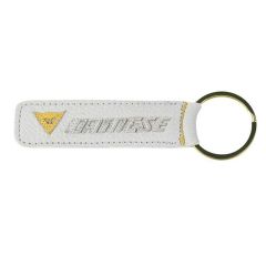 Dainese Leather Key Ring Yellow / White