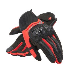 Dainese MIG 3 Air Textile Gloves Black / Lave Red