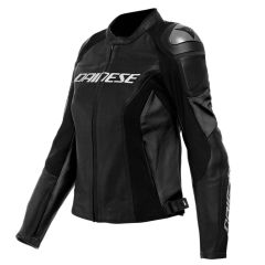 Dainese Racing 4 Ladies Perforated Leather Jacket Black / Black
