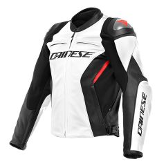 Dainese Racing 4 Leather Jacket White / Black