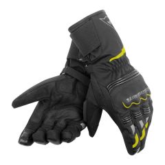 Dainese Tempest D-Dry Long Textile Gloves Black / Fluo Yellow