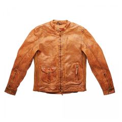 Fuel Bourbon Leather Jacket Tan Brown