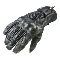 Garibaldi Smoke Vintage Leather Gloves Black