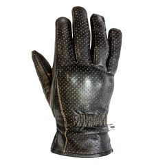 Helstons Basik Summer Perforated Leather Gloves Brown