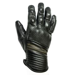 Helstons Corporate Summer Perforated Leather Gloves Black
