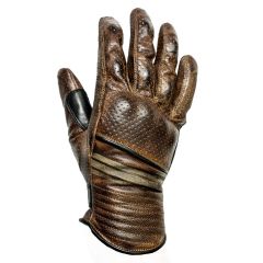 Helstons Corporate Summer Perforated Leather Gloves Camel / Black