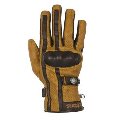 Helstons Eagle Summer Leather Gloves Gold / Brown