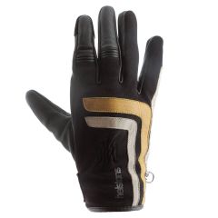 Helstons Jeff Summer Textile Gloves Black / Gold / Beige