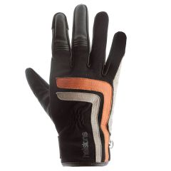 Helstons Jeff Summer Textile Gloves Black / Orange / Beige