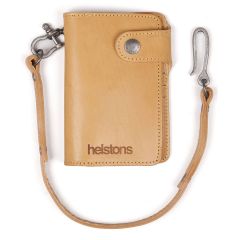 Helstons Moon Leather Wallet & Lanyard Natural