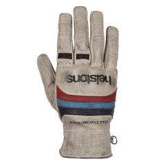 Helstons Mora Summer Leather Gloves Beige / Blue / Red