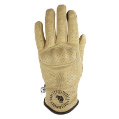 Helstons Sun Air Summer Leather Gloves Beige / Black