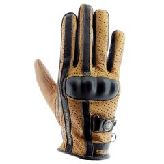 Helstons Tinta Air Ladies Summer Leather Gloves Gold / Brown