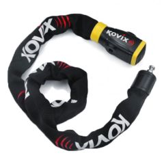 Kovix KCL Series Alarmed Chain Lock Black - 8 x 1200mm