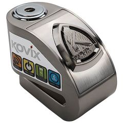 Kovix KD6 Alarmed Disc Lock Brush Metal Silver With 6mm Pin