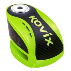 Kovix KNX6 Alarmed Disc Lock Fluo Green / Black With 6mm Pin