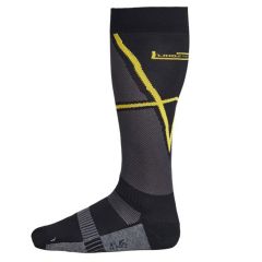 Lindstrands Summer Cool Long Socks Black / Yellow / Grey
