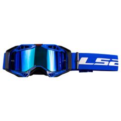 LS2 Aura Pro Goggles Black / Blue With Iridium Blue Lens For Helmets