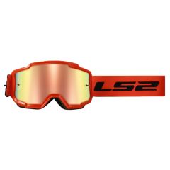 LS2 Charger Goggles Hi-Viz Orange With Iridium Orange Lens For Helmets
