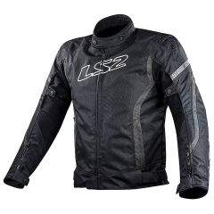 LS2 Gate Waterproof Textile Jacket Black / Dark Grey