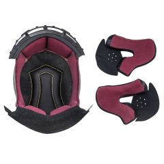 LS2 Replacement Liner Kit Black / Burgundy For FF313 Vortex Helmets