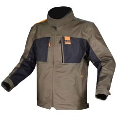LS2 Titanium All Season Waterproof Textile Jacket Green / Blue / Hi-Viz Orange