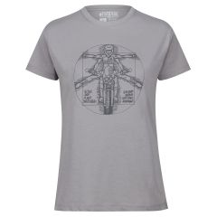MotoGirl Da Vinci Ladies T-Shirt Grey