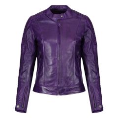 MotoGirl Valerie Ladies Leather Jacket Purple