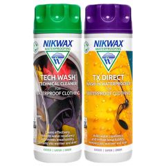 Nikwax 300ml TX. Direct Wash-In & Tech Wash For Outdoor Gears - Twin Pack