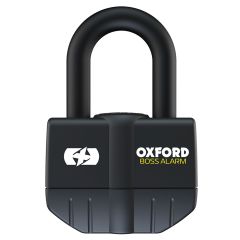 Oxford Boss Alarm Padlock / Disc Lock Black - 16mm